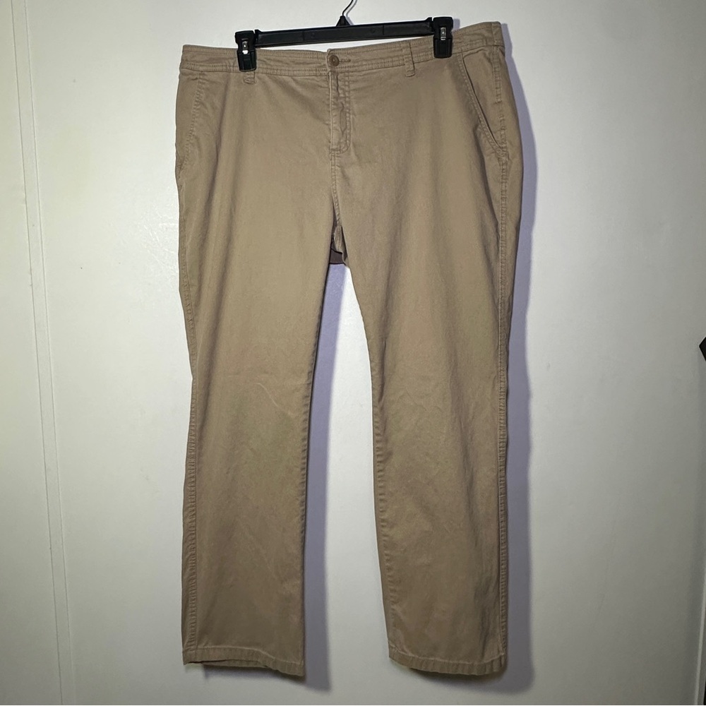 St. John's Bay Women’s Secretly Slender Straight Leg Khaki Size 20W Office